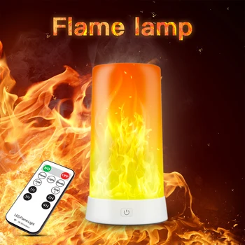 

Inghoo Flame lamp LED simulation dynamic fire effect light Portable atmosphere light Interior decoration table lamp USB charging