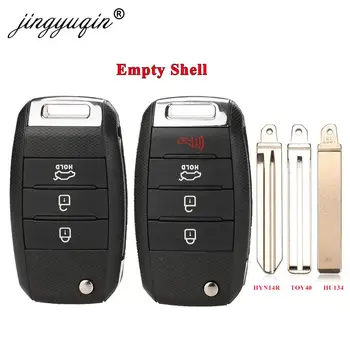 Keyforkess 3/4BT Flip Remote Car Key Shell per Kia Carens Ceed Rio Sportage Optima Sorento Cerato Soul Forte Seltos custodia Fob
