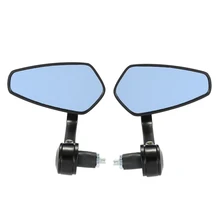 1 пара высококачественных мотоциклов черного сплава стекла заднего вида зеркала