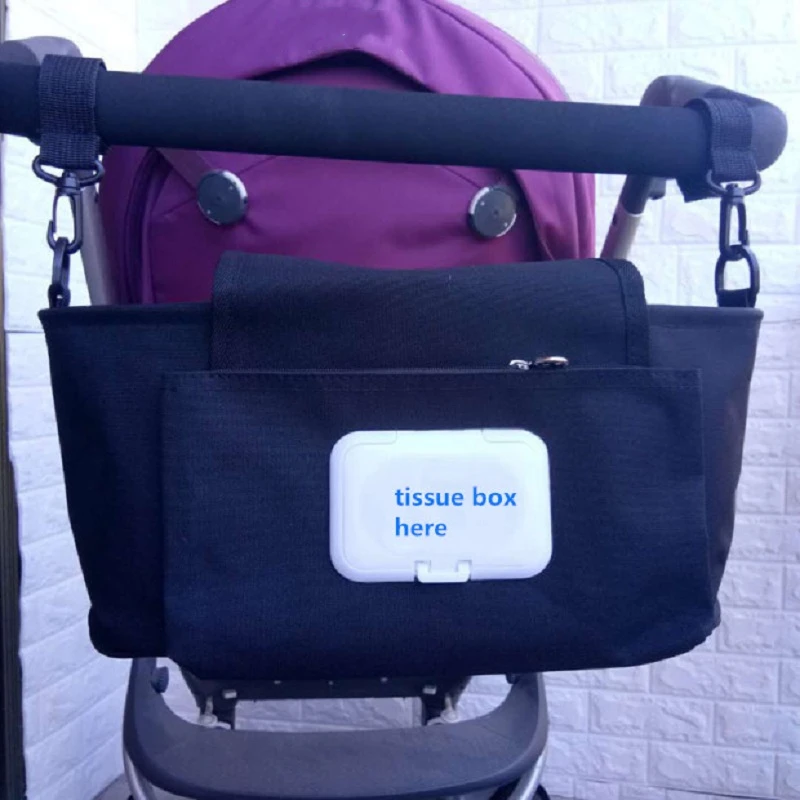 Baby Stroller Organizer Bag Diaper Nappy Nursing Bottle Tissue Basket Bag Mam Waterproof Hook Travel Carriage Pram Bag