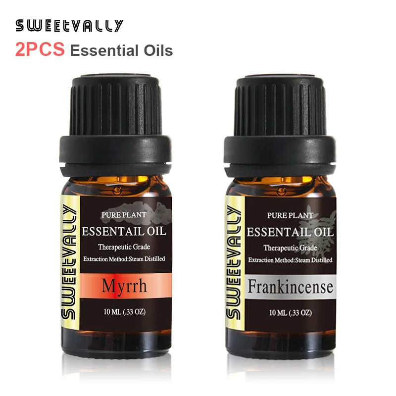 

Natural Pure Essential Oil for Aromatherapy Diffuser Myrrh Frankincense Oils 10ml Fragrance Oil 2 Flavors/Set
