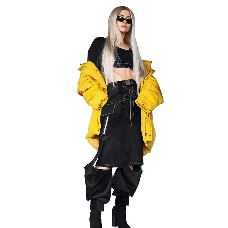 

High Waist Pants Trousers Women Clothes Boot Cut Loose Harajuku Pants with Belt Vintage Streetwear Wide Leg Pants Black Pants