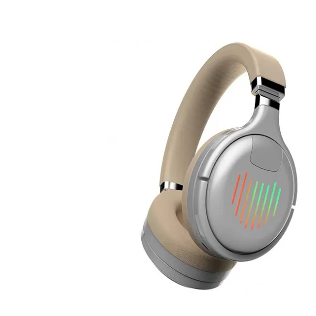 Bluetooth наушники 3D стерео Беспроводная гарнитура складные Игровые наушники с микрофоном FM TF карты наушники с шумоподавлением - Цвет: Серебристый