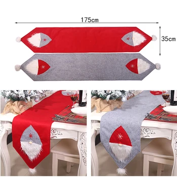 

2021 Merry Christmas Table Runner Faceless Doll Ornament Decorative Table Mat Xmas Home Decor Christmas Decorations For Home