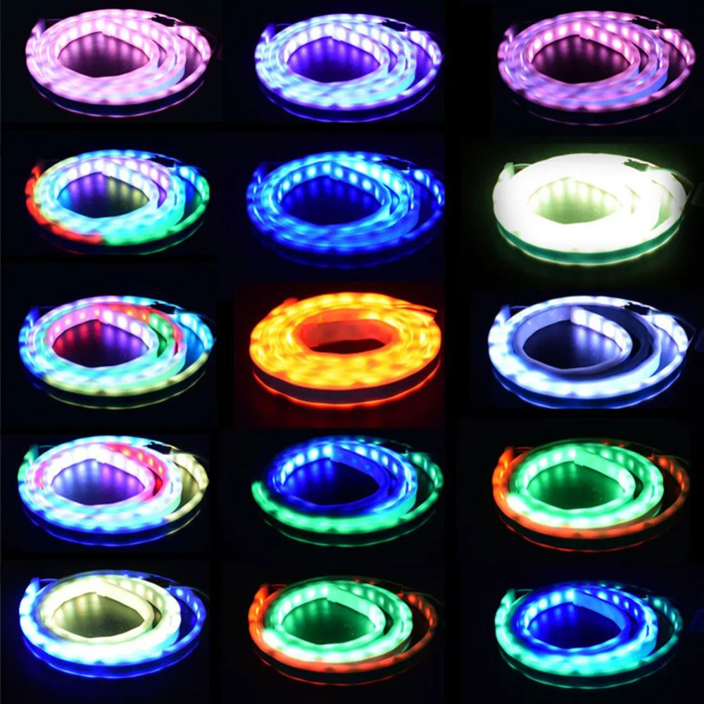 Горячая Распродажа 1,2/1,5 м Автомобильный светодиодный фонарь RGB Хвостовая коробка стример шатер красочный сигнал поворота Стоп-сигнал с пультом дистанционного управления