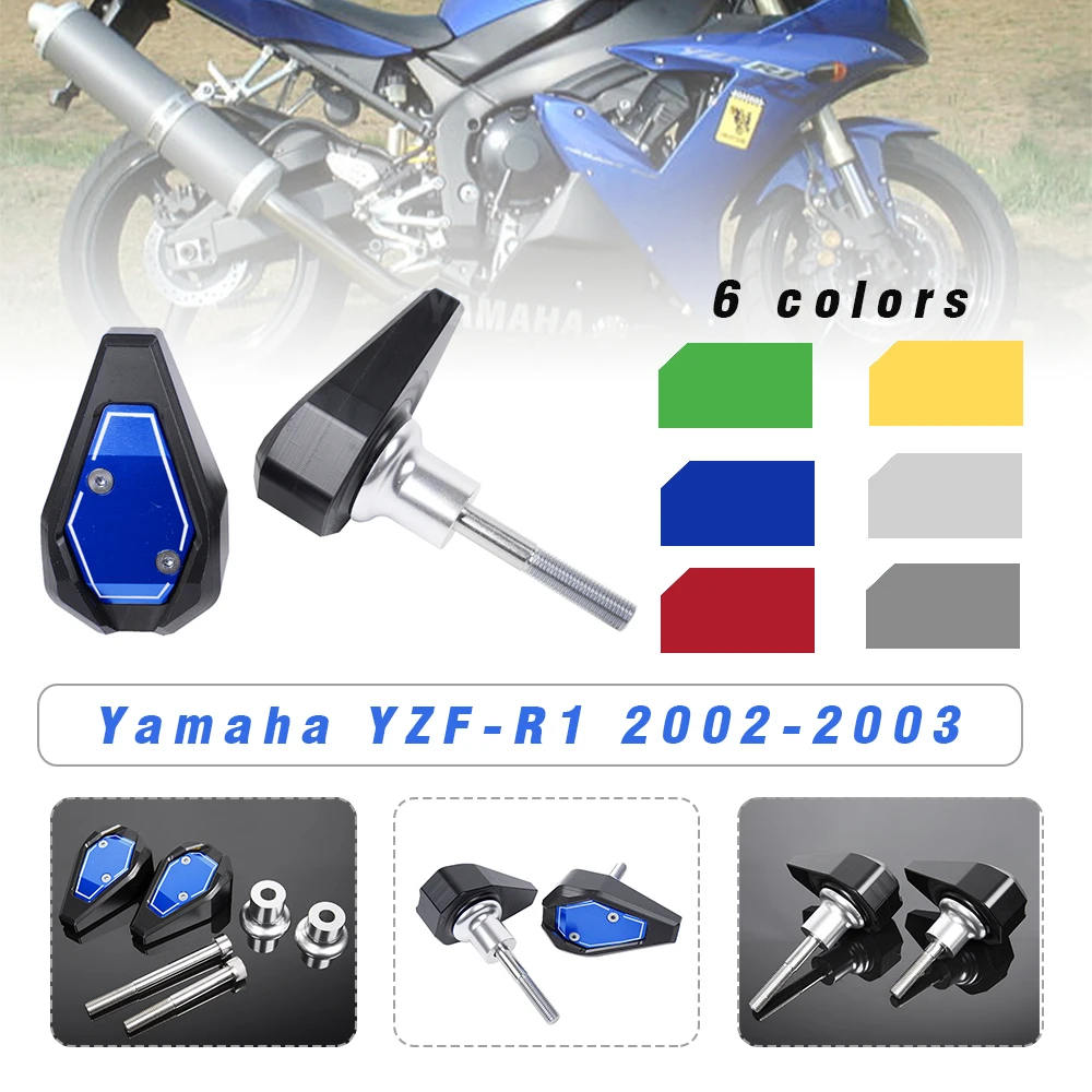 02 03 R1 защитные накладки на ползунки рамы для защиты двигателя YAMAHA YZF YZFR1 2002 2003