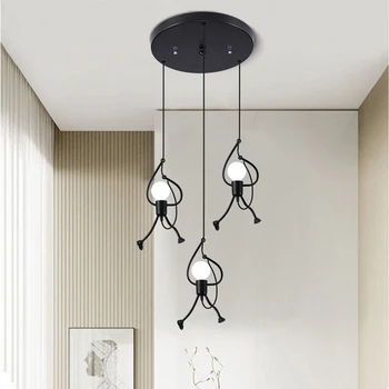 

Wrought Iron Chandelier Lighting Adjustable Retro Celing Chandelier Lamp Swing Height Chandelier Home Decoration Light Fixtures
