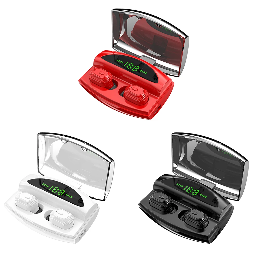 

XG20 Cordless Earbuds TWS Wireless Bluetooth Headphones Compatible Stereo Power Digital Display Earphone Portable Charging Case.