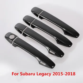 

Glossy Black Exterior Car Handle Cover Sticker Moulding Trim for Subaru Legacy 2015 2016 2017 2018 Styling