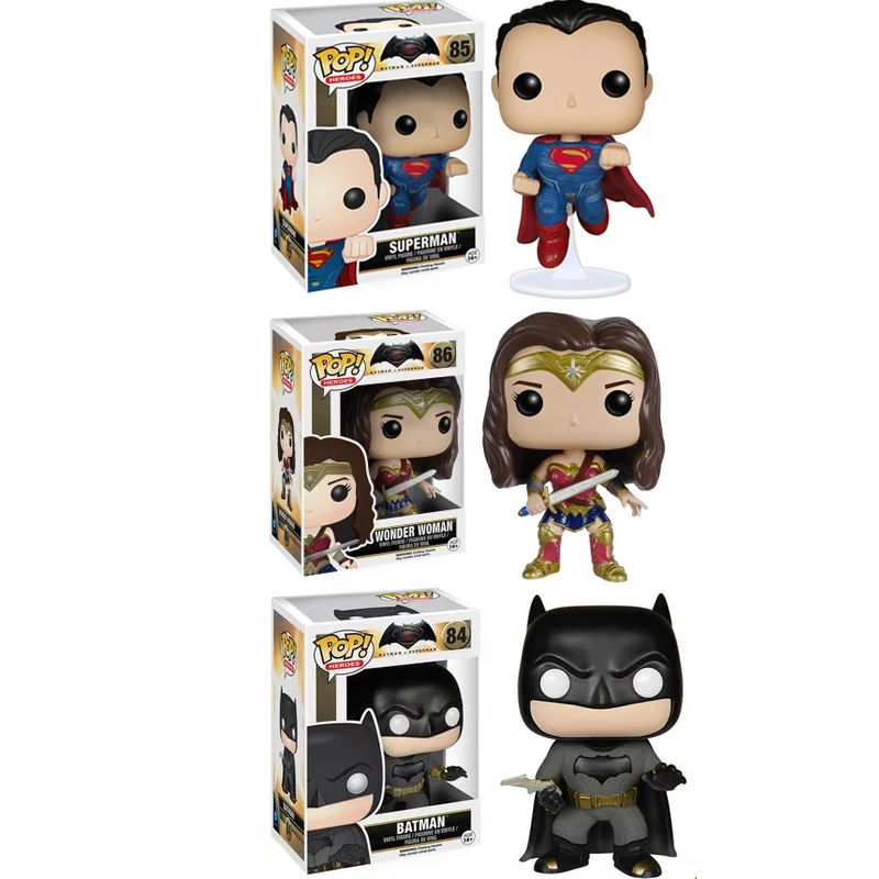 FUNKO POP Лига Справедливости Бэтмен Супермен Чудо Женщины флэш Aquaman виниловые