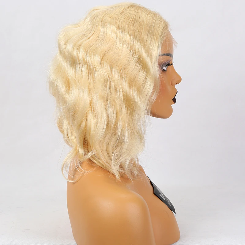 Омбре 613 блонд человеческие волосы парик объемная волна кружева передние человеческие волосы парики бразильские волосы remy 150% Плотность средняя часть предварительно сорвана