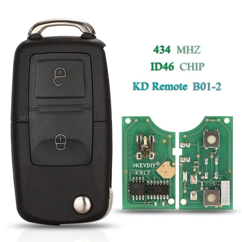 

Bilchave 5pcs 2 Buttons 434Mhz ID46 Chip B01-2 KD Remote Control Car Key For KD900 200 Machine Key Replace
