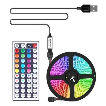 

LED Strip RGB Waterproof Multicolor Flexible with 44 Keys Remote Control Decoration L9