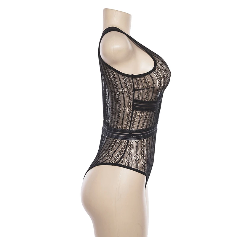 Bodysuits Summer Sexy Bandage Bodycon Rompers Deep V Backless Jumpsuits Black White Sleeveless Playsuits 2019 New Arrivals (11)