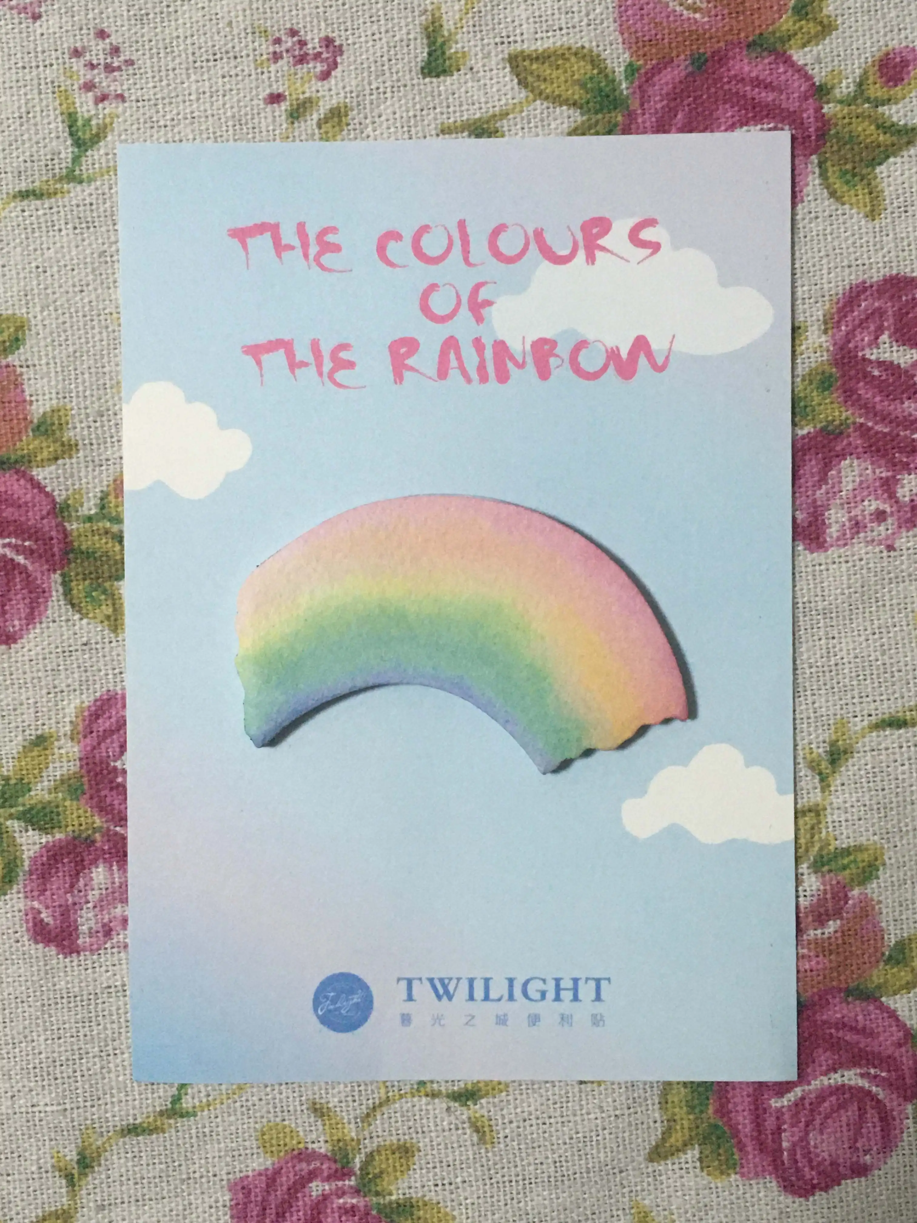 B1-Rainbow cloud sticky note memo pad(1 шт - Цвет: 2