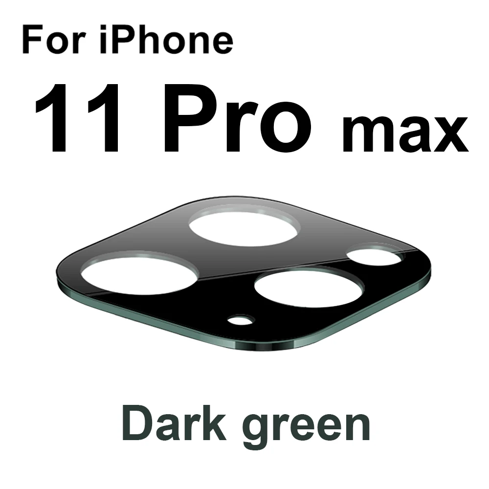 Dark Green Чехол для защиты объектива задней камеры для iPhone 11 Pro Max 11 металлический чехол для объектива камеры из титанового сплава для iPhone 11 Pro XS XR XS MAX - Цвет: Dark Green
