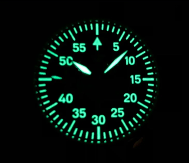 44 мм черный циферблат Азиатский 6497 17 jewels механические мужские часы с ручным заводом зеленые светящиеся механические наручные часы PA192-P8