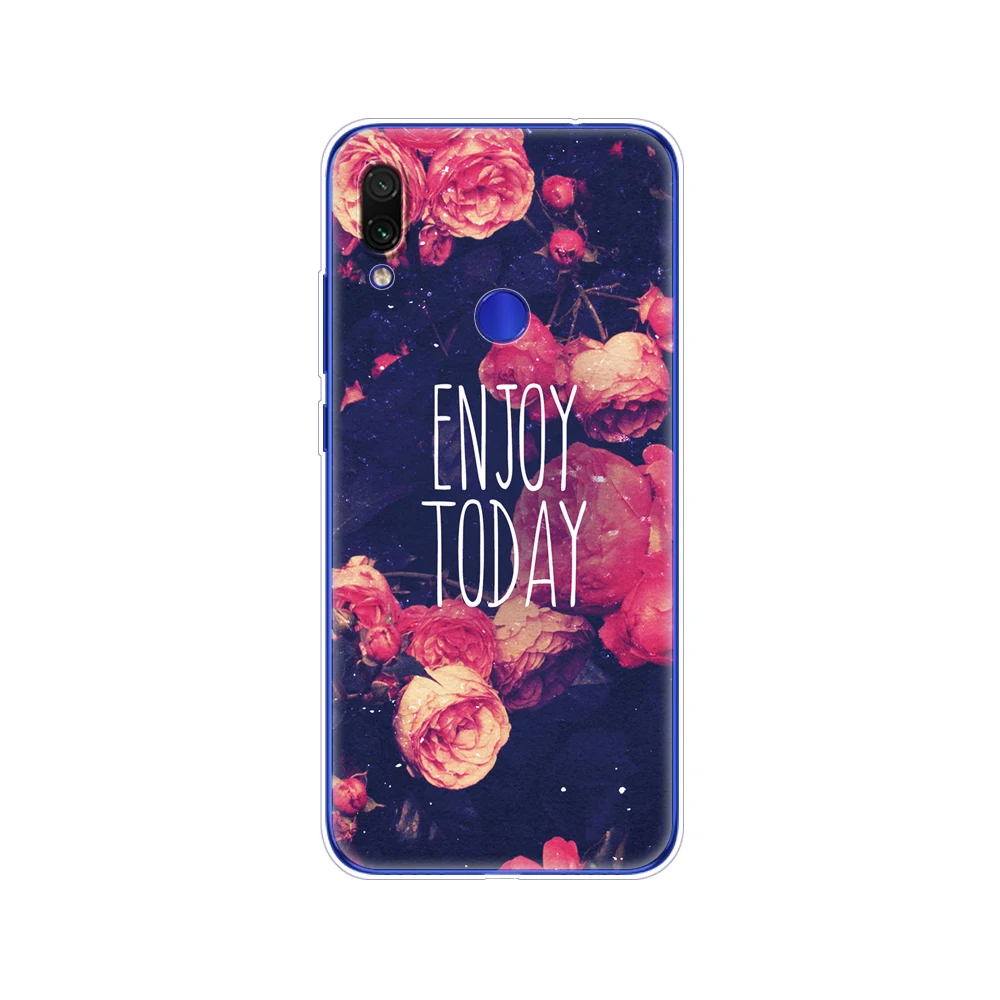 For xiaomi Redmi Note 7 Case Silicone Painting Soft TPU For xiaomi Redmi Note 7 Case 6.3 inch Fundas Coque Redmi NOTE 7 PRO Case cases for xiaomi blue Cases For Xiaomi