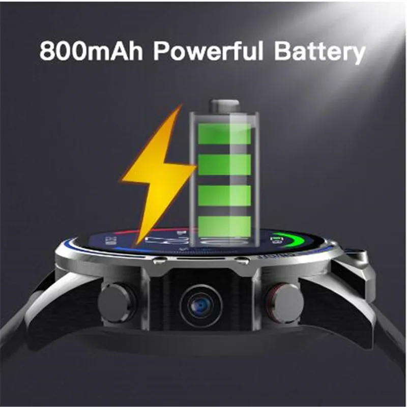 Dual Camera Smart Watch Android Phone 1.6 Inch 800Mah Battery GPS Maps Google Play Store Sports Smartwatch Man