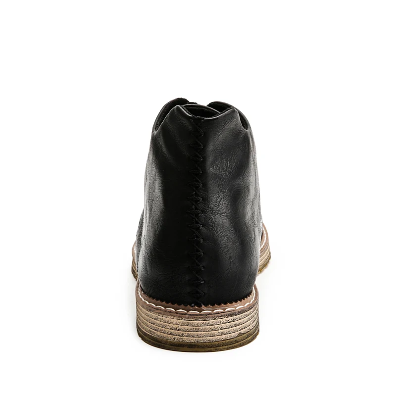 KATESEN Men Boots Genuine leather Martin Winter Warm Shoes for unisex British Vintage high quality Desert Boots big size 38-47