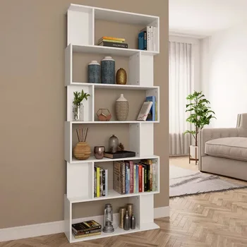 

VidaXL Book Cabinet/Room Divider White 80x24x192 Cm Chipboard 800090