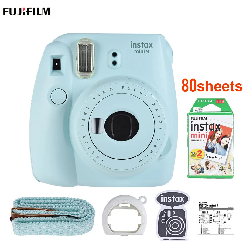 

New 5 Colors Fujifilm Instax Mini 9 Instant Camera Photo Camera+80 sheets photo paper photography accessories