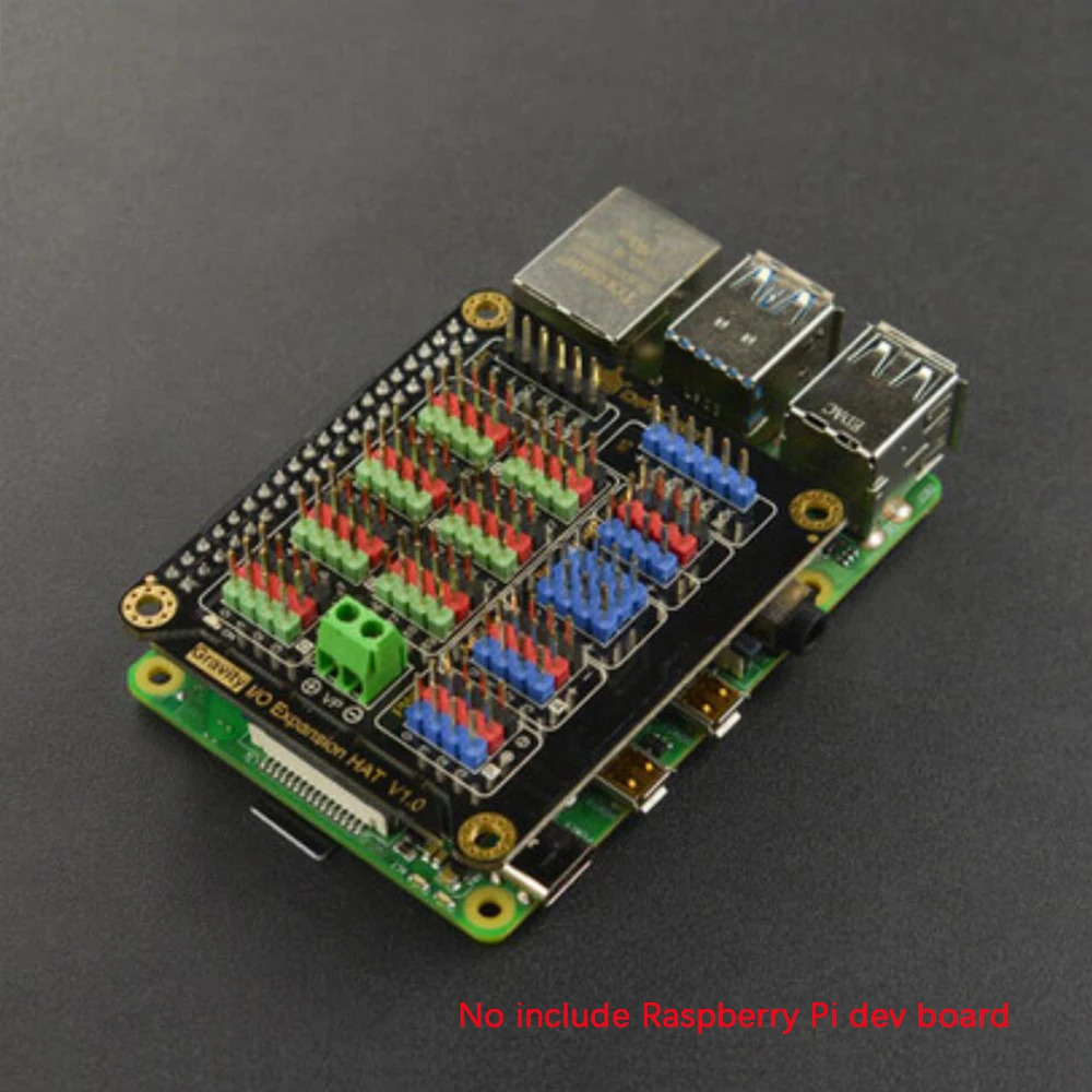 DFRobot IO шапка расширения для Raspberry Pi 4B 3B+ с цифровым аналоговым портом ШИМ IIC UART SPI IIS поддержка гравитационного датчика Модуль