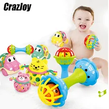 

Baby Rattles Toy Soft Rubber For newborn Baby games Hand Montessori Fitness Grasping Ball Cartoon Children's Early Education Toy