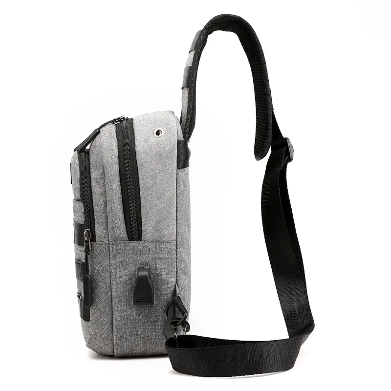 

Joint Bar Smart USB Charging Chest Pack Korean-style Shoulder Bag Men's Anti-Spillage Business Single-shoulder Bag