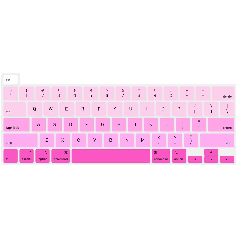 Gradient Pink Защитная клавиатура с американским раскладкой для Macbook Pro, 16 дюймов, чехол для клавиатуры A2141, силиконовый Пылезащитный Водонепроницаемый чехол для клавиатуры - Цвет: Gradient Pink