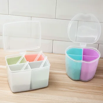 

Plastic Divided Spice Box Kitchen Seasoning Jar Seasoning Box Creative Sugar Jar Salt Jar Kitchen Accessories