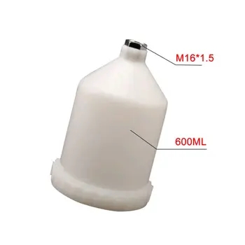 

2pcs Paint Cup Pot SprayGun 600ml Plastic Air Feed Fast Mover Accessory