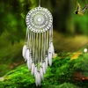 White Decorative Pattern Dream Catcher Wall Hanging Home Craft Gift Dreamcatcher Ornament  Bedroom Decoration 3