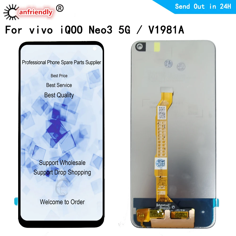 ЖК дисплеи 6 57 дюйма для Vivo IQOO NEO 3 дисплей сенсорная панель сенсорный датчик