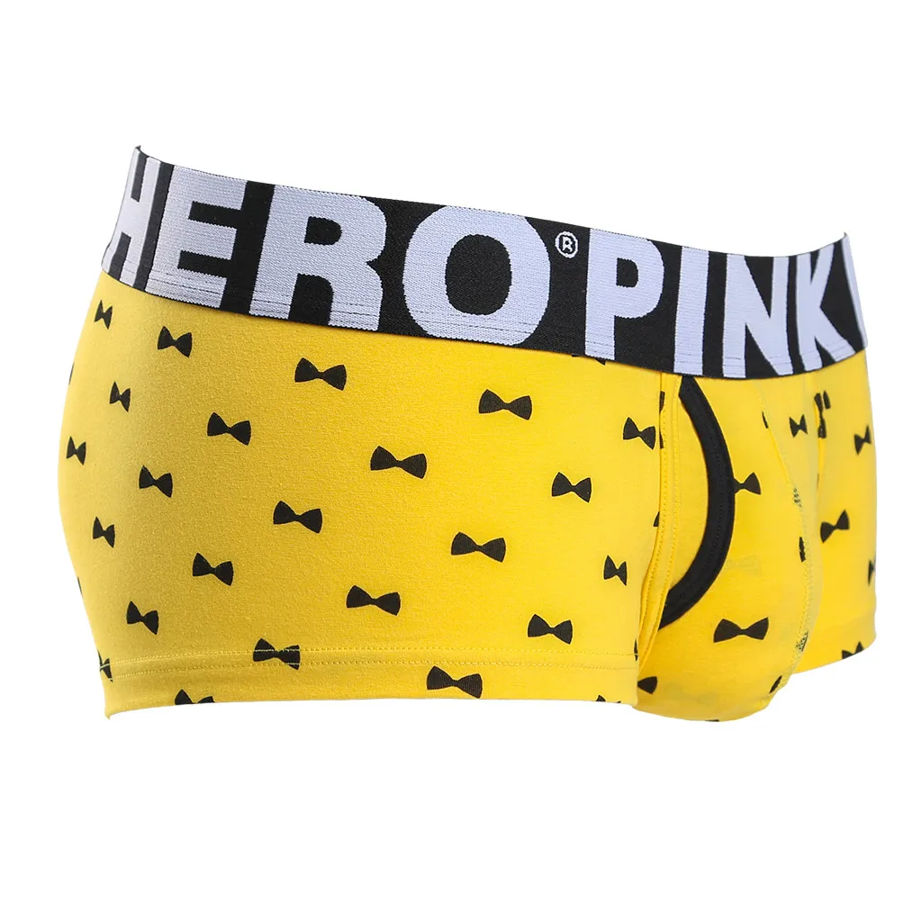 Бренд Pink Heroes нижнее белье Для мужчин хлопок комфортные дышащие мужские женские короткие ботинки на плоской подошве-угловой сексуальные Печатные Нижнее белье cueca masculina