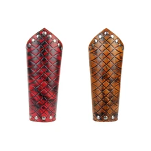 Байкерский широкий браслет из искусственной кожи в сеточку, нарукавник, нарукавник, манжета, Регулируемая Защита руки, защищает руку от боли, сохраняет тепло