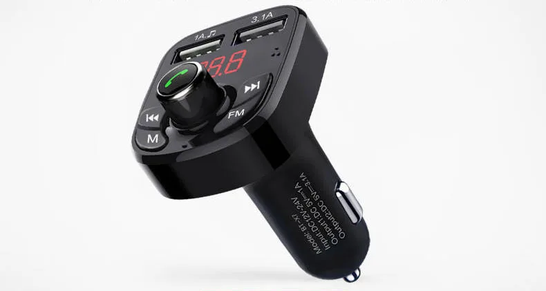 2 USB Комплект автомобильного зарядного устройства громкой связи fm-передатчик Aux модулятор аудио mp3-плеер Bluetooth 4,2 быстрая зарядка автомобильное USB зарядное устройство