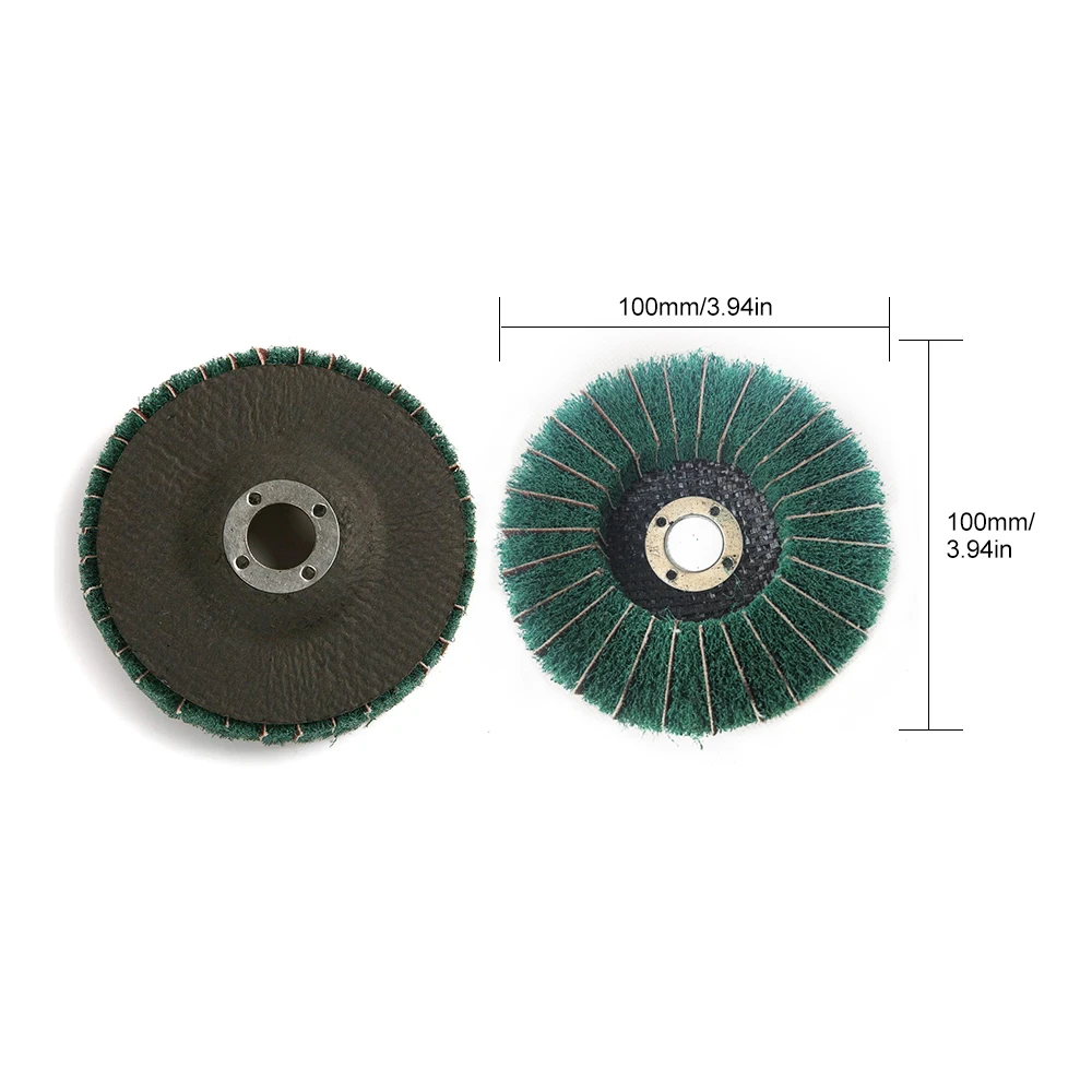 Multifunctional 10pcs Nylon Abrasive Polishing Buffing Fiber Flap Wheel Disc Dia.100mm Nylon Fiber Flap Polishing Wheel