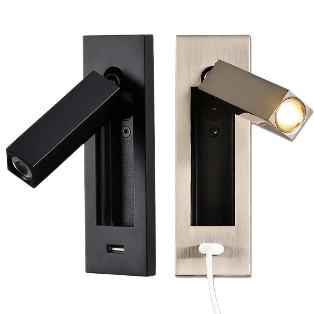 Настенные светильники zerouno с usb лампы для спальни кровати освещение чтения