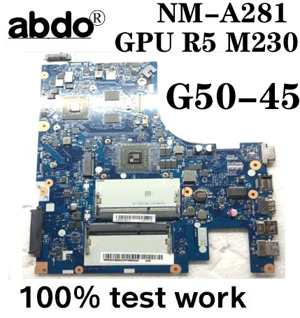 NM A281 материнская плата для Lenovo G50 45 ноутбука ACLU5/ACLU6 AMD CPU GPU R5 M230 2 Гб тест работа 100%