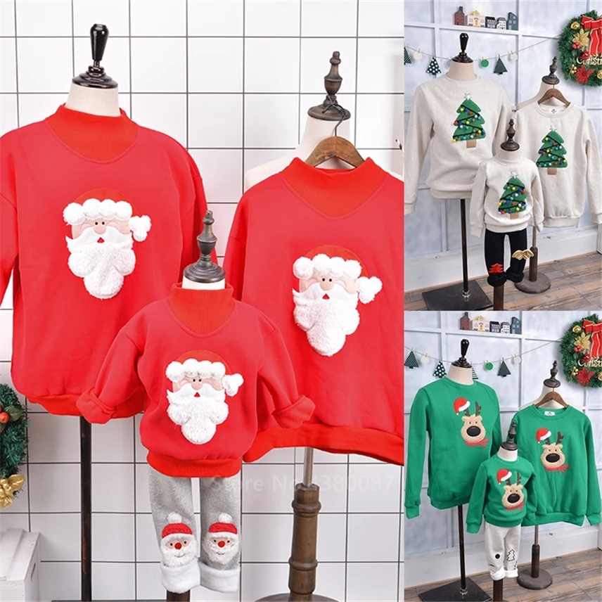 11 видов цветов; рождественские Семейные комплекты; новогодний красный свитер с Санта-Клаусом и эльфом; зимний теплый хлопковый свитер с длинными рукавами; подарок для взрослых и детей