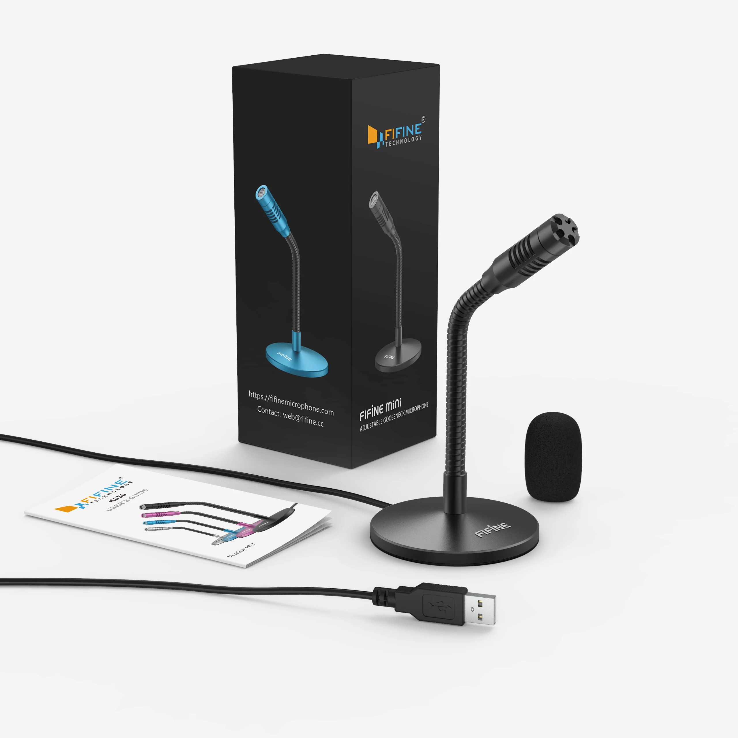Микрофон FIFINE Mini USB для диктовки. Настольный микрофон Plug& Play для компьютера, ноутбука, ПК. Отлично подходит для YouTube, игр, потоковой передачи