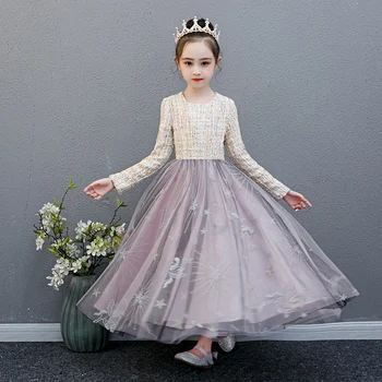 

Big girl princess dress spring autumn Elegant Kid Girls Clothes Party wedding Pageant Long Dresses for Girl Evening Costume3-12Y