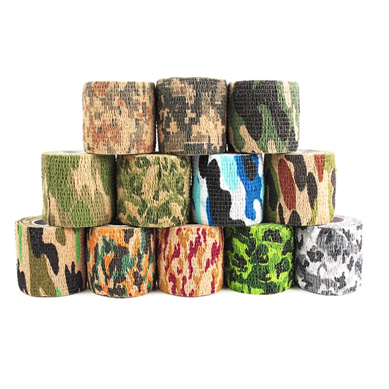 1Roll 5CM*4.5M Camo Gun Hunting Waterproof Camping Camouflage Stealth Duct Tape 