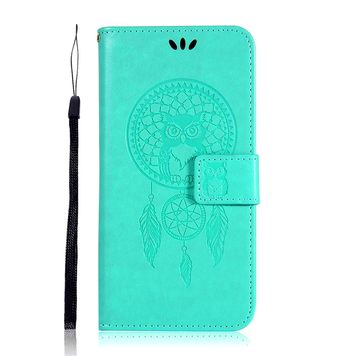 green Чехол с рисунком совы для samsung Galaxy A9 A9S A7 A6 A8 Plus A9 Star Lite A750 A9 Star Pro Чехол из искусственной кожи флип-чехол-бумажник - Цвет: green