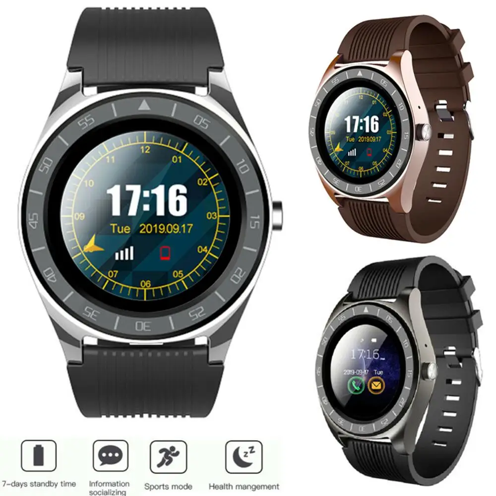 Мужские умные часы V5 Bluetooth с камерой Facebook Whatsapp Twitter спортивный трекер