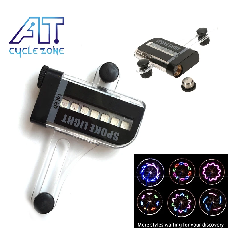 

CYCYLE ZONE 14 LED Colorful Motorcycle Bike Wheel Signal Tire Cycling Bicycle Spoke Light 30 Changes Cycling Accessories