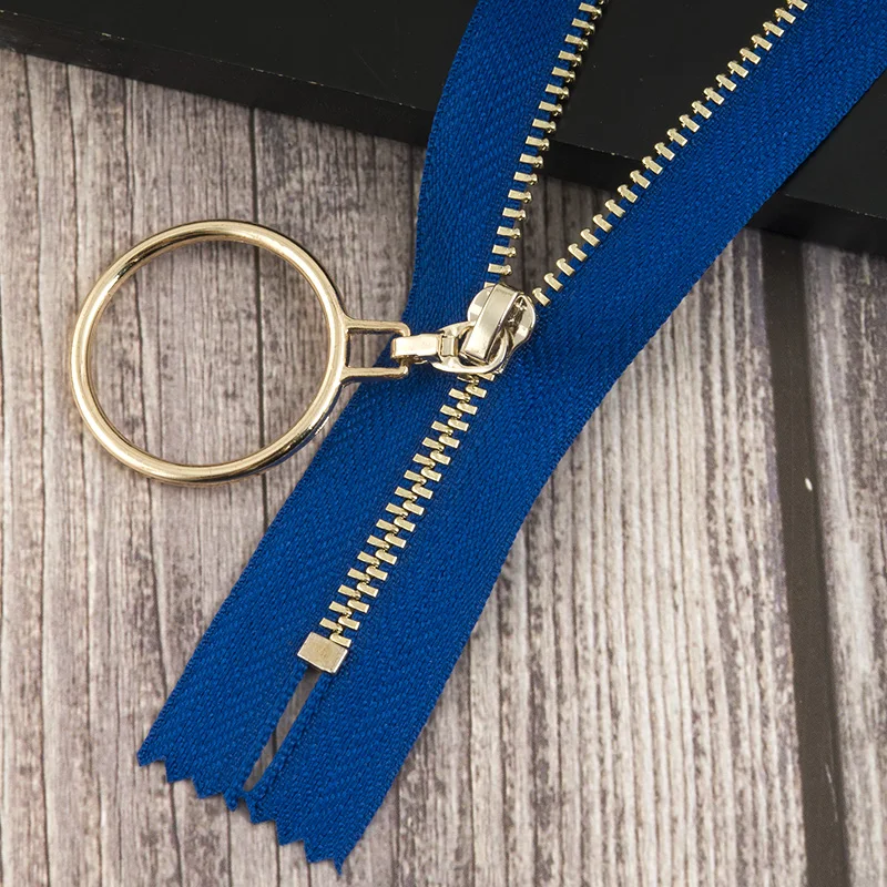 bluegold 2 шт. Meetee автоматический замок 3# Металлические молнии 20 см закрытые молнии для шитья сумки, юбка DIY аксессуары для одежды ZA152 - Цвет: bluegold
