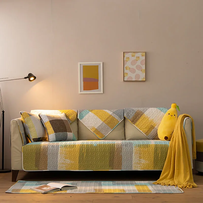 

Simple Cotton Sofa Cover Four Seasons Universal Cloth Solid Wood Non-slip Leather Sofa Cover Towel Cover Towel Hand Towel