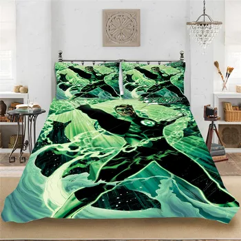 

Green Lantern DC Superhero Children Soft Bedding set Bedclothes Include Duvet Cover Pillowcase Print Home Textile Bed Linens